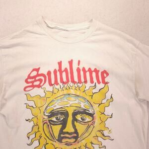 Sublime Band Short Sleeve Crew Neck Graphic T Shirt Mens Size Medium M White